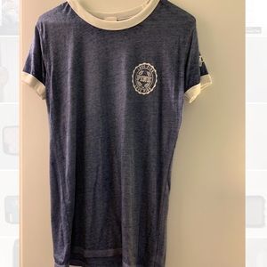 Pink victoria secret blue shirt